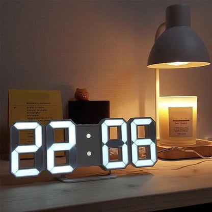 3D LEDデジタル目覚まし時計、カラフルなディスプレイ、12/24時間表示、オフィス、リビングルーム、寝室、キッチンに最適