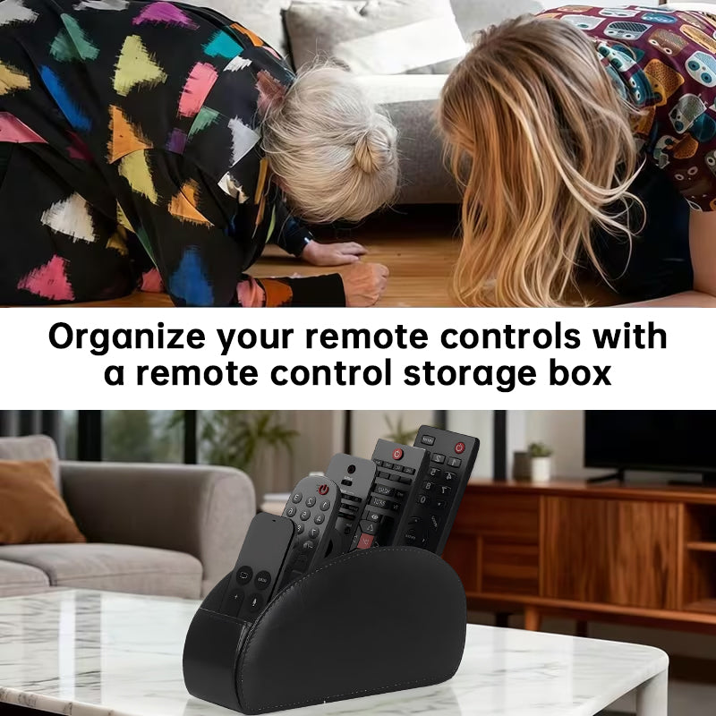 5スロットリモコンホルダーボックス - テレビ、メディアプレーヤー、ヒーター、ゲームコントローラー用デスクトップオーガナイザー