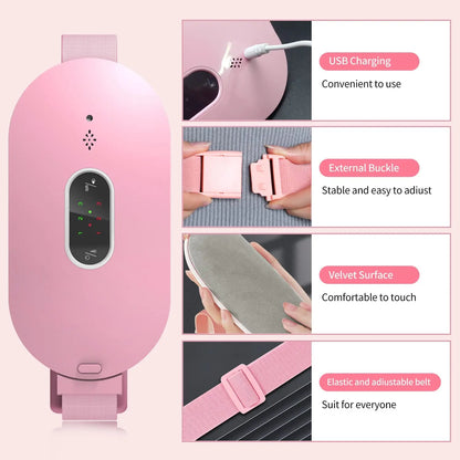 生理中の女性用温熱パッド 温熱マッサージベルト 腹部マッサージャー 温熱宮 電動鎮痛装置